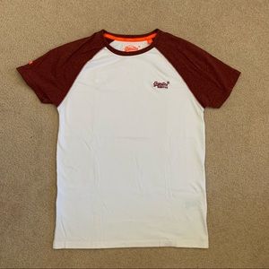 White/Maroon Vintage SuperDry T-Shirt